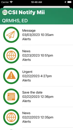 CSI Notify Mii screenshot 2