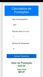 Calculadora de Prestações screenshot 1