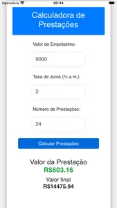 Calculadora de Prestações screenshot 2