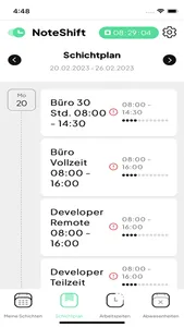 Noteshift Dienstplan screenshot 2