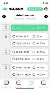 Noteshift Dienstplan screenshot 3