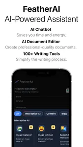 Feather AI Writer: AI Chat Bot screenshot 0