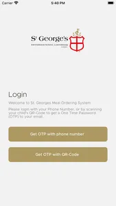 St George's Canteen Parent App screenshot 0