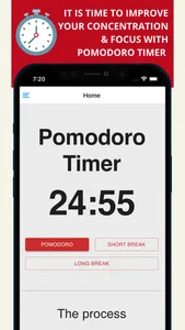 Pomodoro Timer Concentration screenshot 0