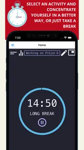 Pomodoro Timer Concentration screenshot 1