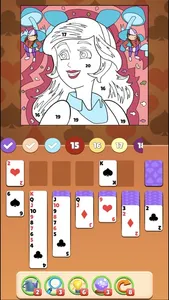 Solitaire Coloring Wonderland screenshot 1