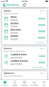 Aileron Pilot Log screenshot 2