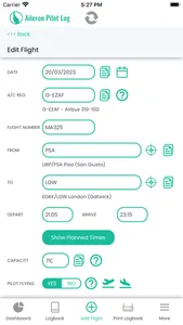 Aileron Pilot Log screenshot 3