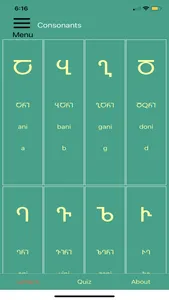 Learn Georgian Alphabet! screenshot 1