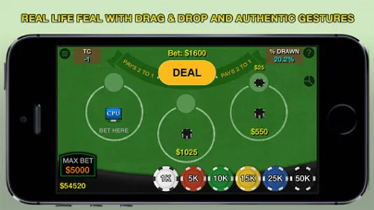 Blackjack 21 Pro Multi-Hand screenshot 1