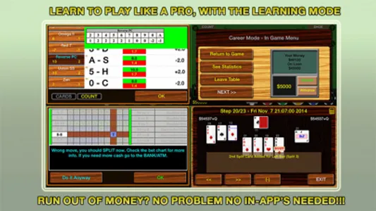 Blackjack 21 Pro Multi-Hand screenshot 3