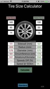 Tire Calculator screenshot 0