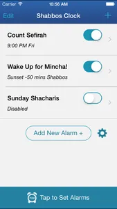 Shabbos Clock screenshot 2