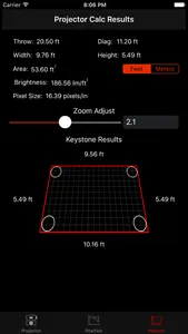ProjectorCalc screenshot 2