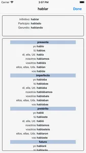 Verbos - Spanish Verb Trainer screenshot 2