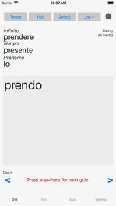 Verbi - Italian Verb Trainer screenshot 1