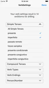 Verbi - Italian Verb Trainer screenshot 6