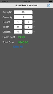 Board Feet Calculator screenshot 0