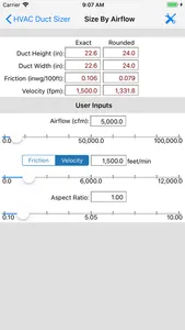 HVAC Duct Sizer screenshot 0