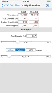 HVAC Duct Sizer screenshot 2