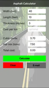 Asphalt Calculator screenshot 0