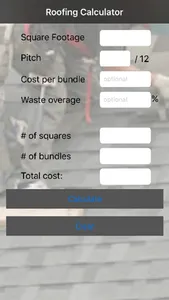 Roofing Calculator screenshot 1