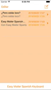 Easy Mailer Spanish Keyboard screenshot 1