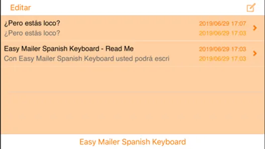 Easy Mailer Spanish Keyboard screenshot 3