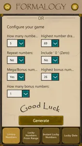Formalogy Lucky Numbers & Days screenshot 1