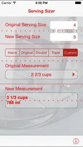 Serving Sizer recipe converter screenshot 0