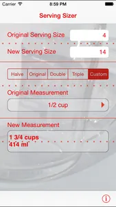 Serving Sizer recipe converter screenshot 4