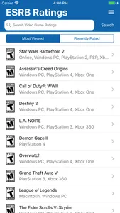 Video Game Ratings by ESRB screenshot 1