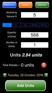 Alcohol Units Calculator screenshot 0