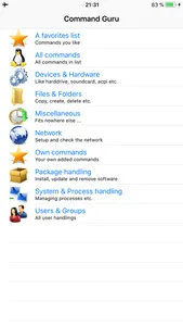 Command Guru for Linux screenshot 0
