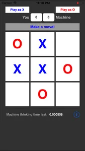 AI x0 (Tic-tac-toe) UNBEATABLE screenshot 0