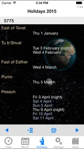 Jewish Calendar - CalJ screenshot 1