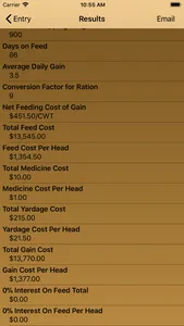 Cattle Breakeven Analysis screenshot 2