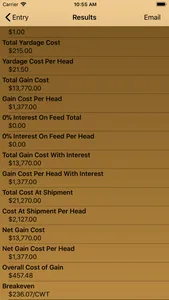 Cattle Breakeven Analysis screenshot 3