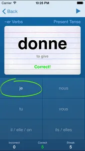 French Verbs Trainer screenshot 1