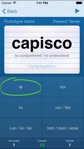 Italian Verbs Trainer screenshot 1