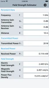 Field Strength Estimator screenshot 0