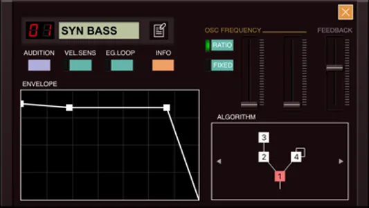 DXi FM synthesizer screenshot 1
