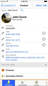 SalesNOW Mobile CRM for iPhone screenshot 3