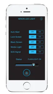 XENON LED Light - Regulate Brightness, Quick-Start, SOS-Function, Strobe-Light, Black-Screen & Lock-Screen screenshot 1