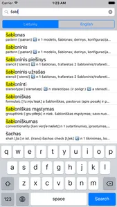 Anglonas - the English-Lithuanian dictionary screenshot 0