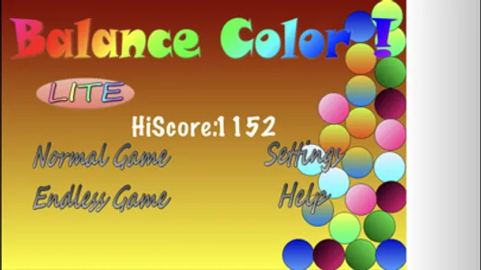 Balance Color Balls! Lite screenshot 0