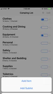 Camping List screenshot 2