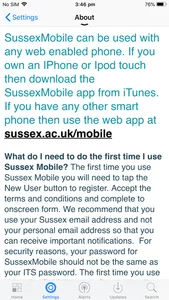 University of Sussex – SussexM screenshot 1