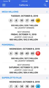 Lotto Results - Lottery in US screenshot 1