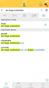 Big German Turkish Dictionary screenshot 1